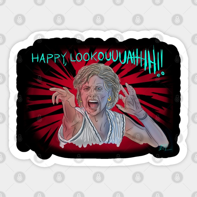 Happy Gilmore/Creepshow: Look Out Ahh Sticker by 51Deesigns